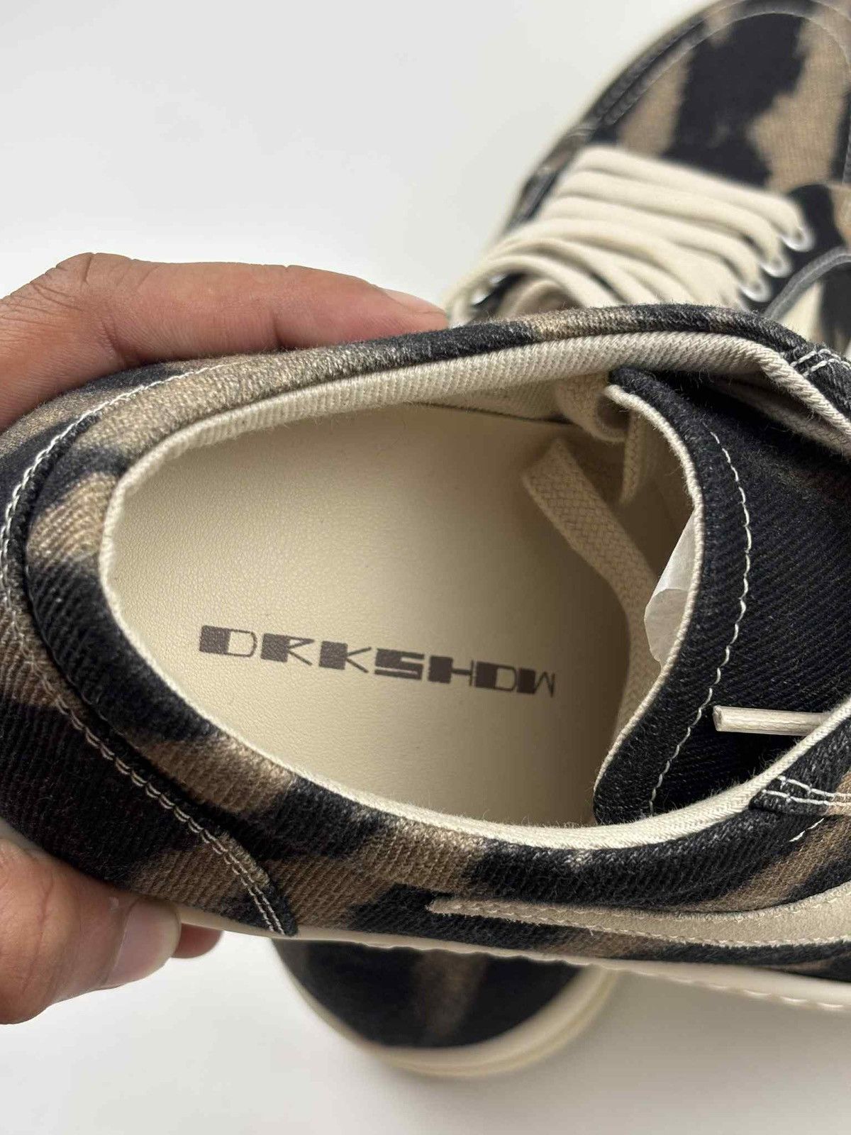 Rick Owens Drkshdw Rick Owens VTG Low Black Terra Sun Bleached Denim Sneakers Size US 10 / EU 43 - 10 Thumbnail