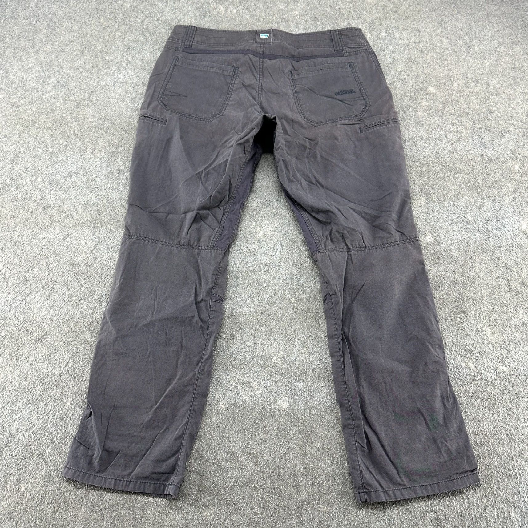 Vintage Kuhl Pants Mens 34x30 Grey Carpenter Straight Cotton Nylon Stretch Hiking Pants Mens Regular 90s Logo USA Vietnam Grey Size US 34 / EU 50 - 7 Thumbnail