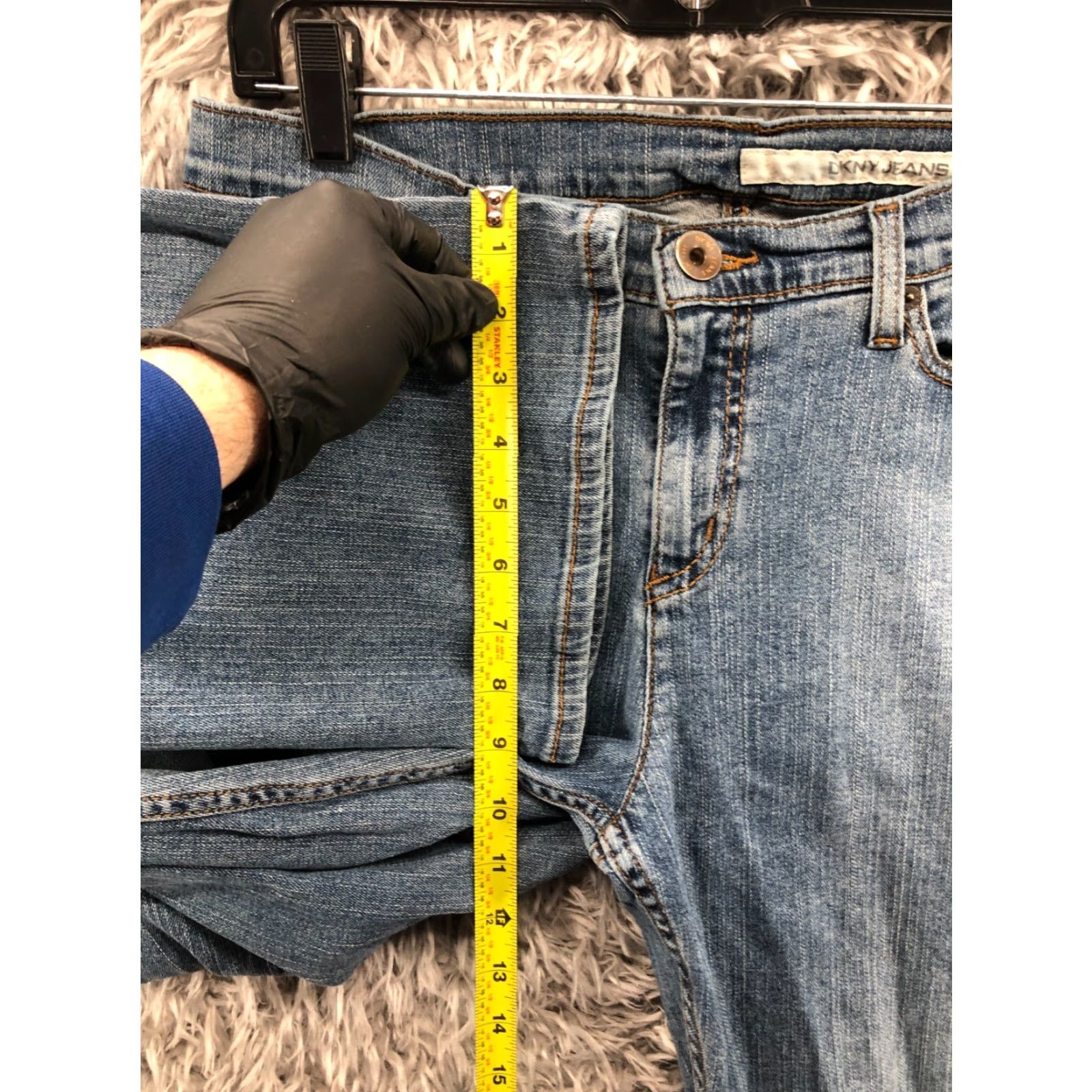 DKNY DKNY Jeans Bootcut Womens Size 10 Mid Rise Medium Wash Blue Denim Regular Inseam 31 in 5-Pocket Size 32" / US 10 / IT 46 - 4 Thumbnail