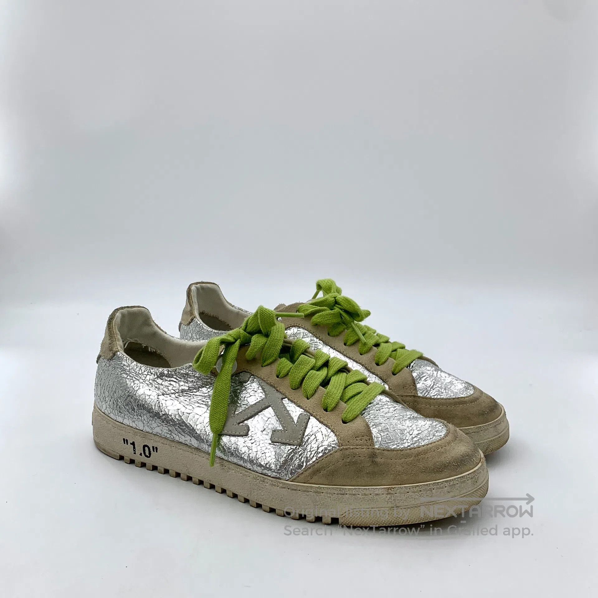 Off-White Off-White Multicolored Arrow Strap Casual Flat Sneakers Di Size US 8 / EU 41 - 2 Thumbnail