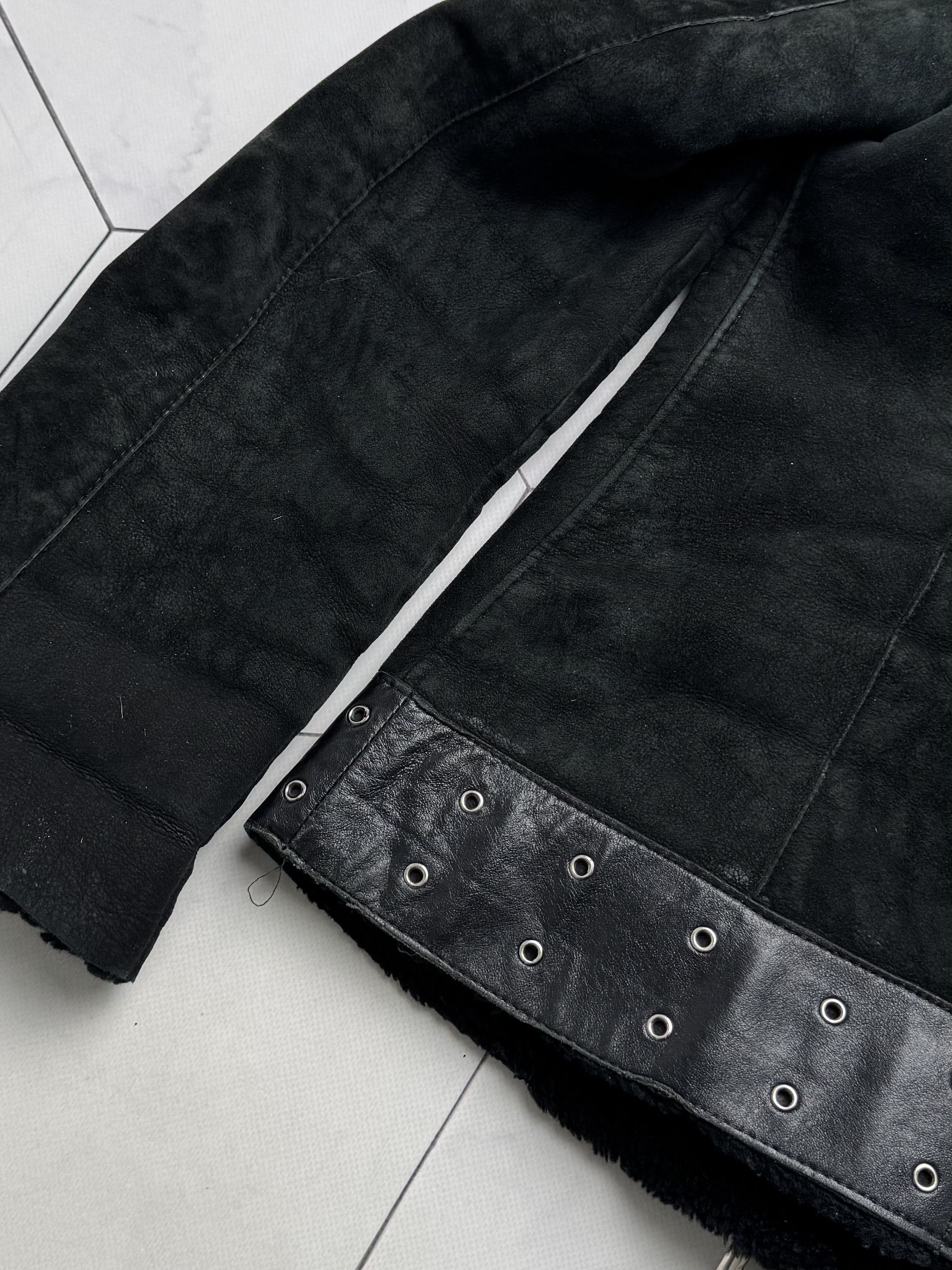 Vintage Vintage Real Sheepskin Cropped Jacket With Straps(B409)E2D15 Size S / US 4 / IT 40 - 24 Thumbnail