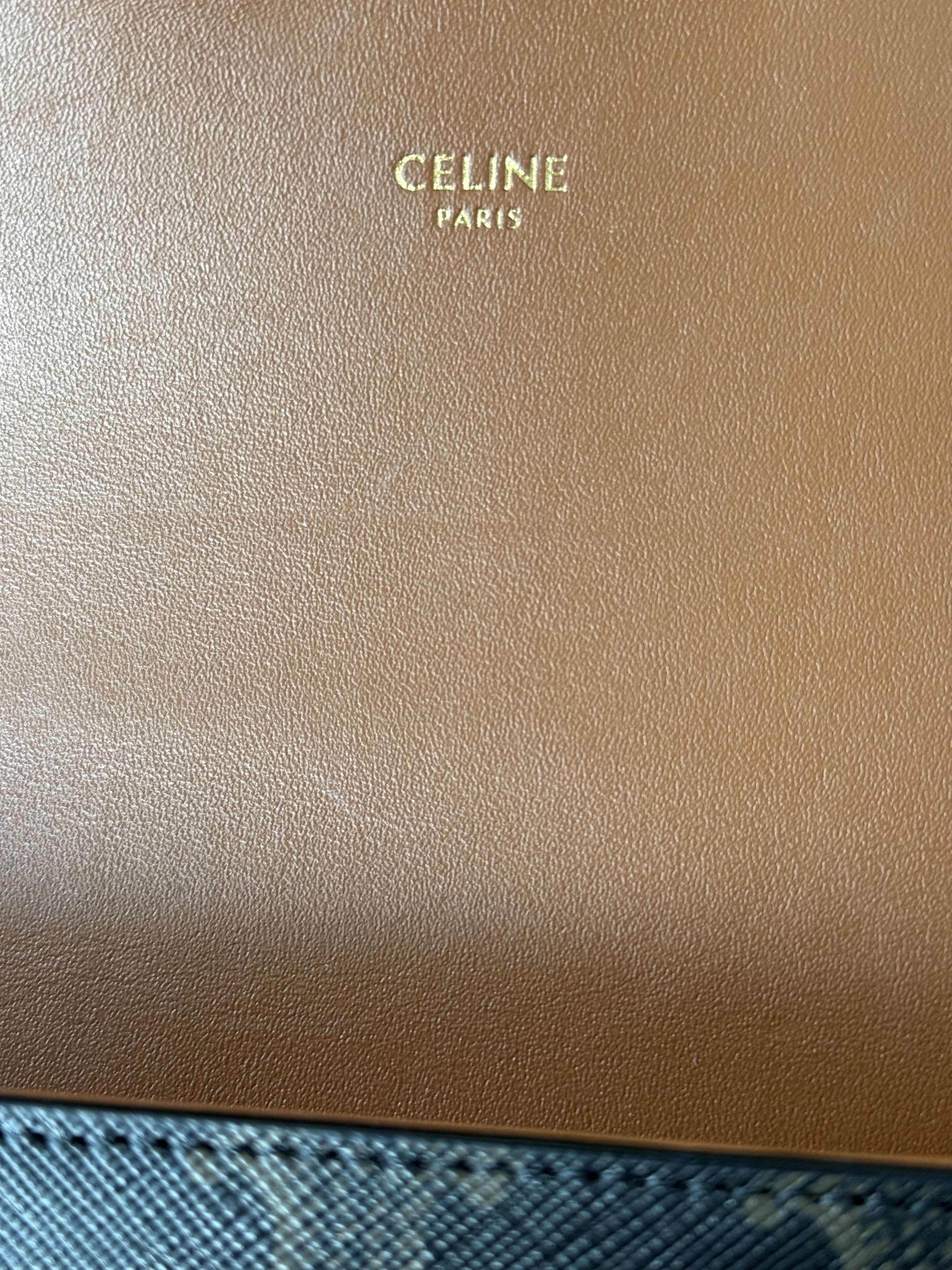 Celine Celine Brown & Black Triomphe Monogram Shoulder Bag Size ONE SIZE - 4 Thumbnail