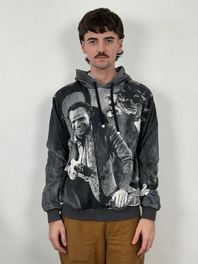 Dolce & Gabbana 2000s Dolce & Gabbana Black & White Aged Cinema Graphic Hoodie Size US M / EU 48-50 / 2 - 2 Thumbnail