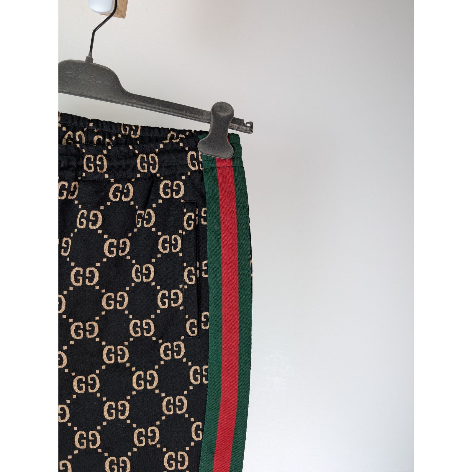 Gucci o1rshd1 Double G Jersey Jogging Pant in Black/Camel Size US 34 / EU 50 - 4 Thumbnail