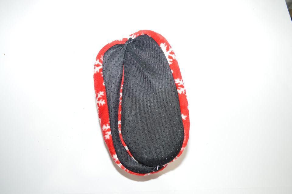 Designer Cozy Red Snowflake Fleece Slippers Size US 8 / IT 38 - 3 Thumbnail