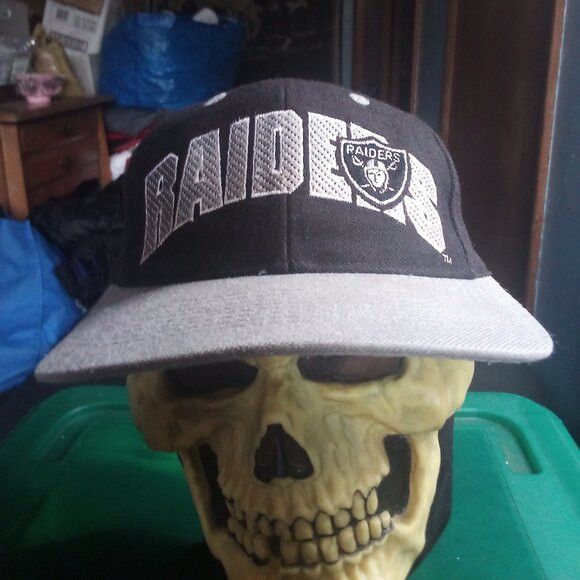 Drew Pearson Vintage 90s Drew Pearson Oakland Raiders Two Tone Snap Hat Size ONE SIZE - 1 Thumbnail