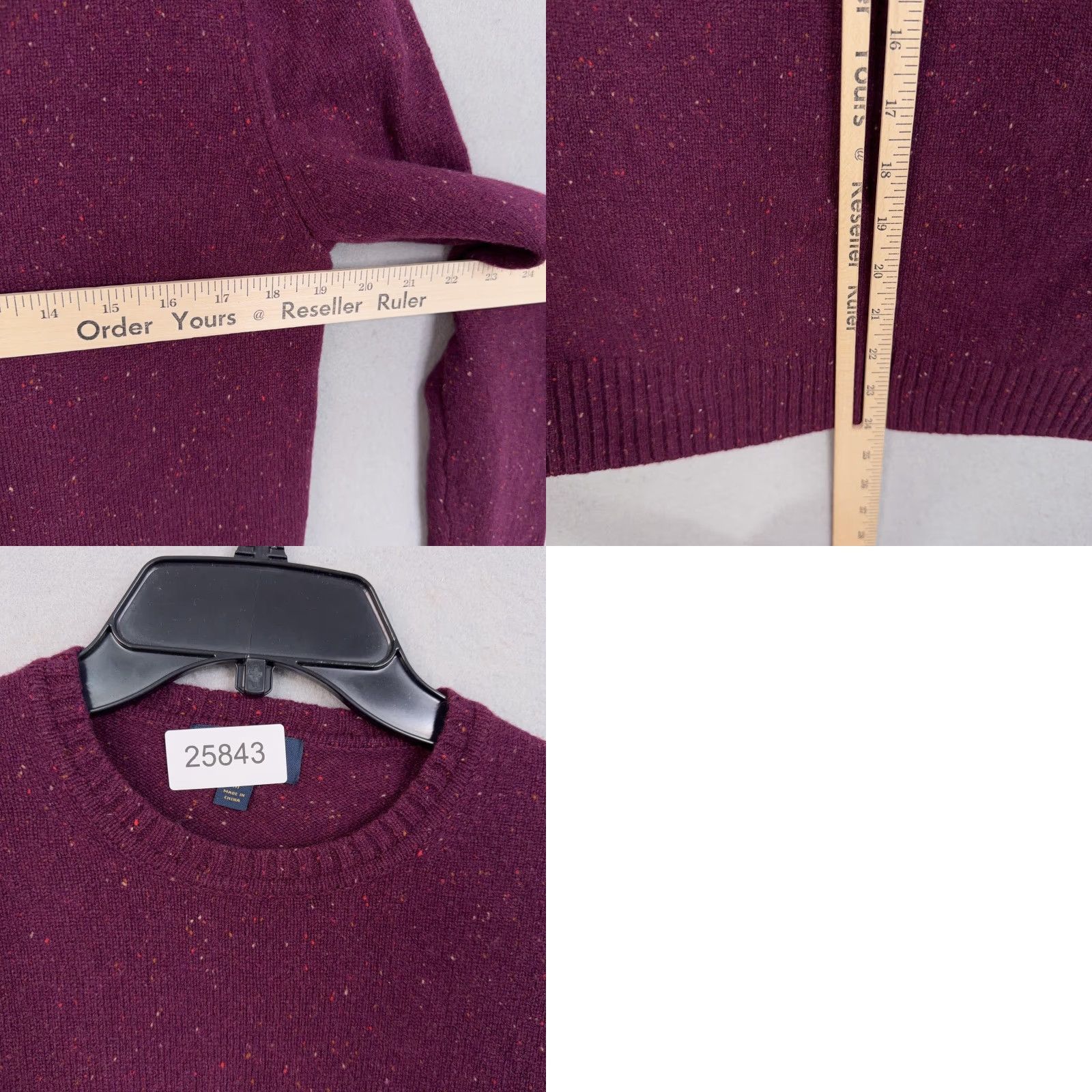 Brooks Brothers Brooks Brothers Sweater Womens Medium Purple Merino Wool Crewneck Knit Pullover Size M / US 6-8 / IT 42-44 - 8 Thumbnail