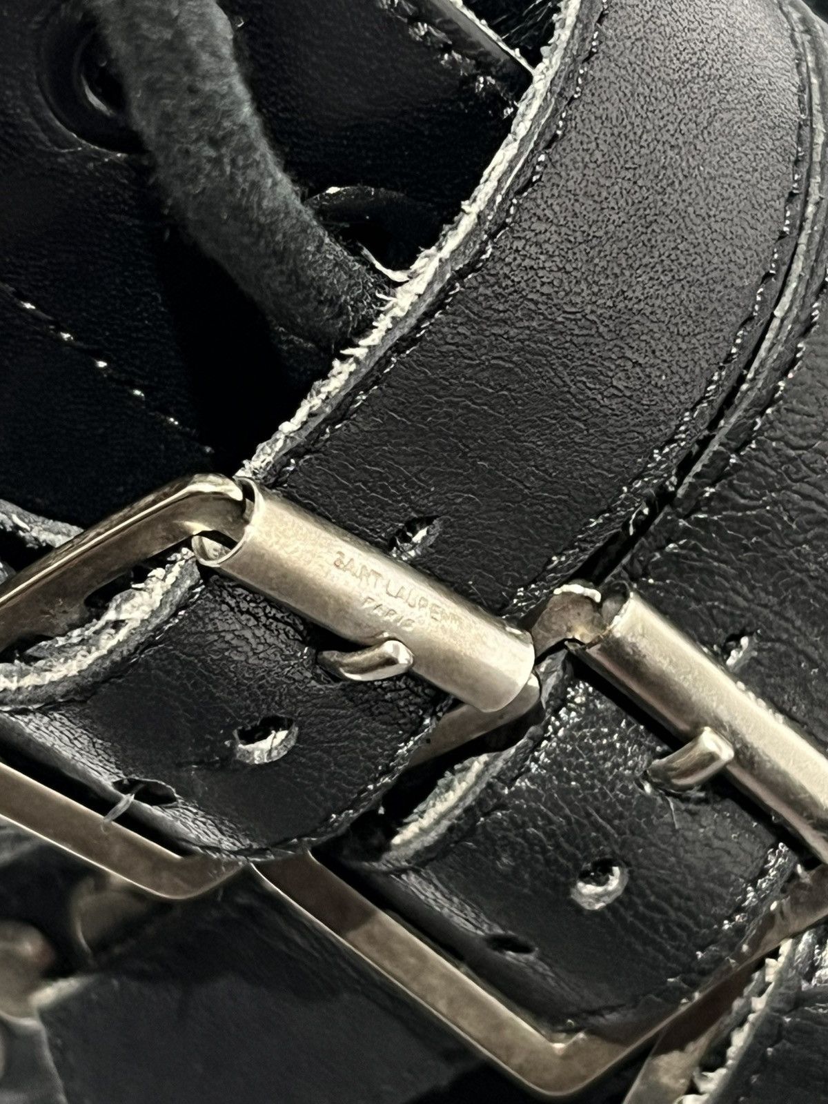 Saint Laurent Paris FW13 Saint Laurent Paris Runway Combat Boots by Hedi Slimane Size US 5 / EU 37 - 8 Thumbnail
