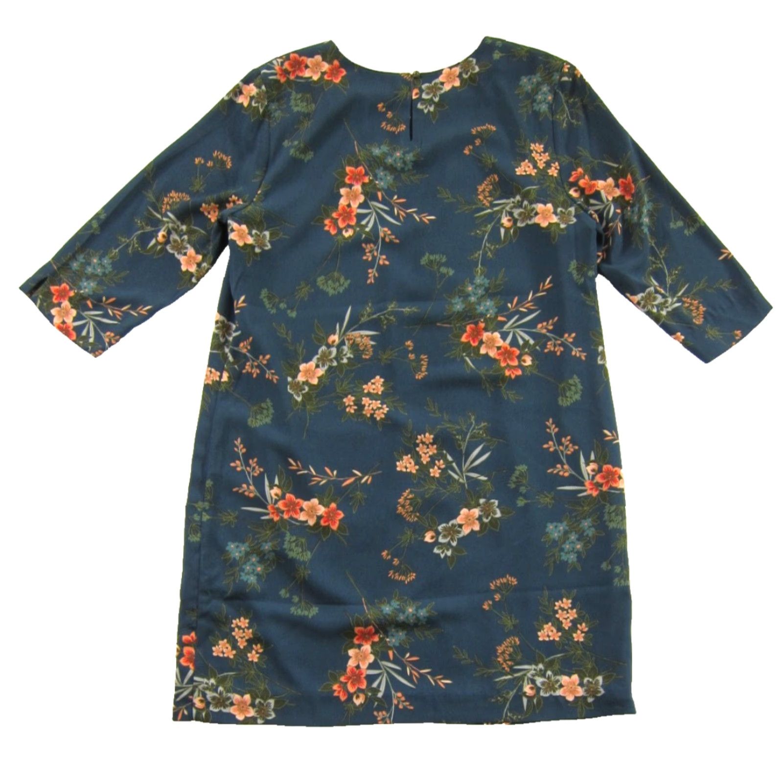 Banana Republic Banana Republic Dress Tunic Shift NWT Blue Pink Green Floral 3/4 Sleeve Knee Length 14 Womens 14 Polyester Size XL / US 12-14 / IT 48-50 - 2 Thumbnail