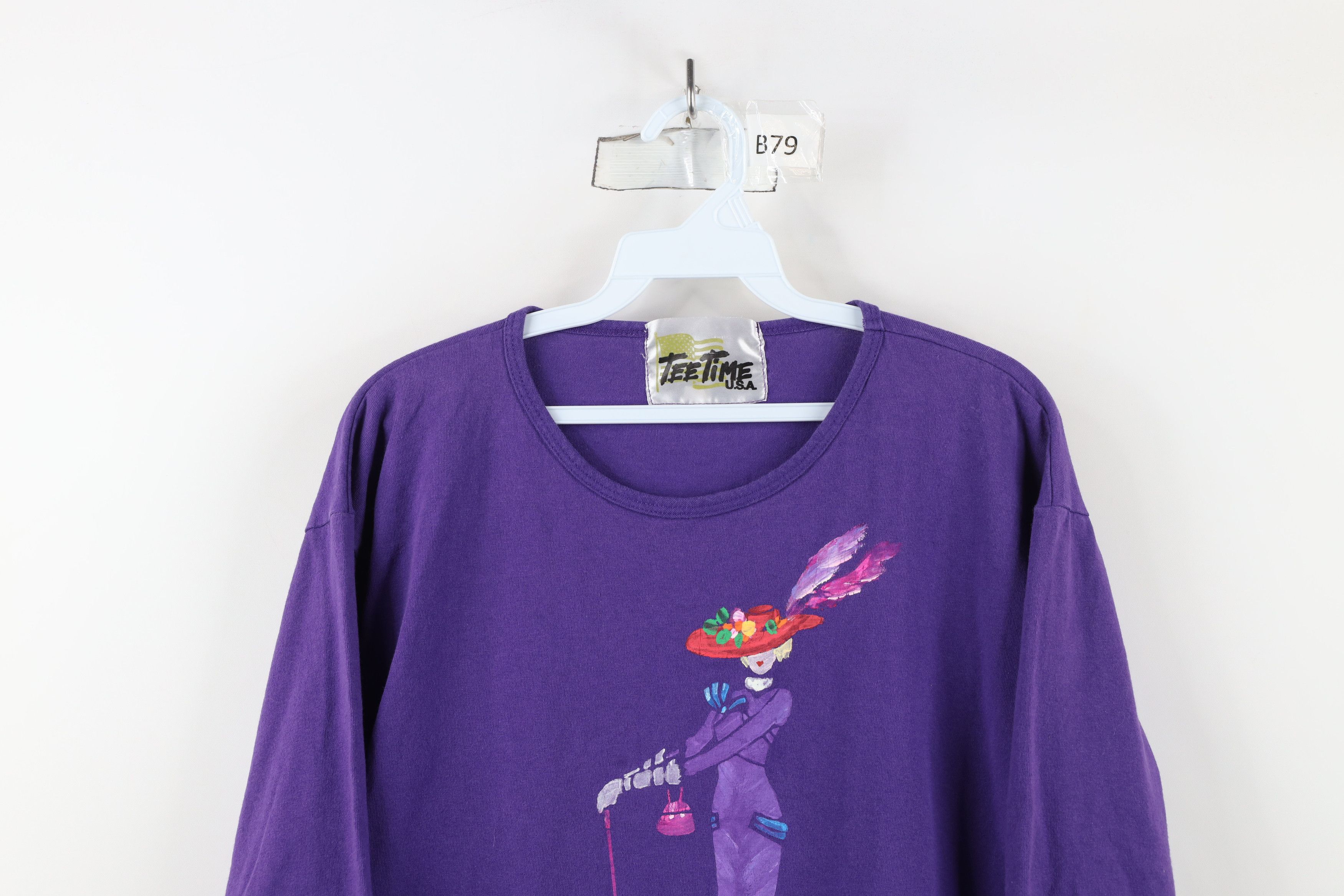 Vintage Vintage 90s Streetwear Painted High Fashion Couture T-Shirt Size L / US 10 / IT 46 - 2 Thumbnail