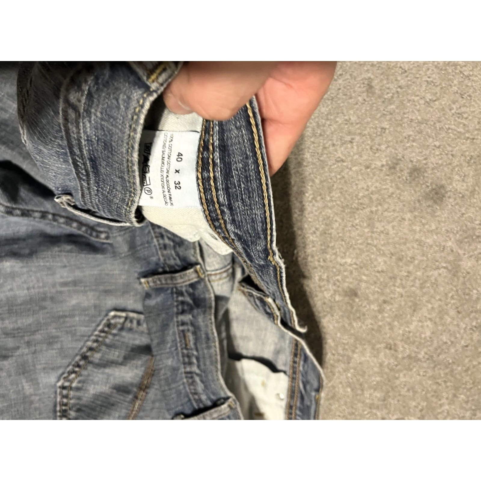 Dockers DOCKERS Jeans Mens 40x32 VTG Med Wash 100%Cotton Distressed Denim Blue Regular Size 40 Inseam 32 Mens Straight Jeans Size US 40 / EU 56 - 6 Thumbnail