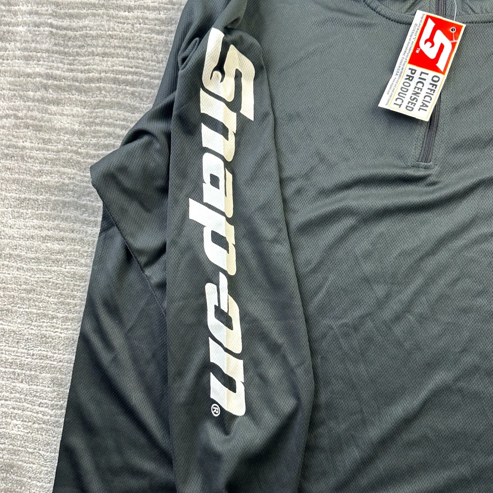 Vintage Snap On Tools Shirt Mens Larg Performance Pullover Quarter Zip 1/4 Stretch Black Size US XL / EU 56 / 4 - 3 Thumbnail