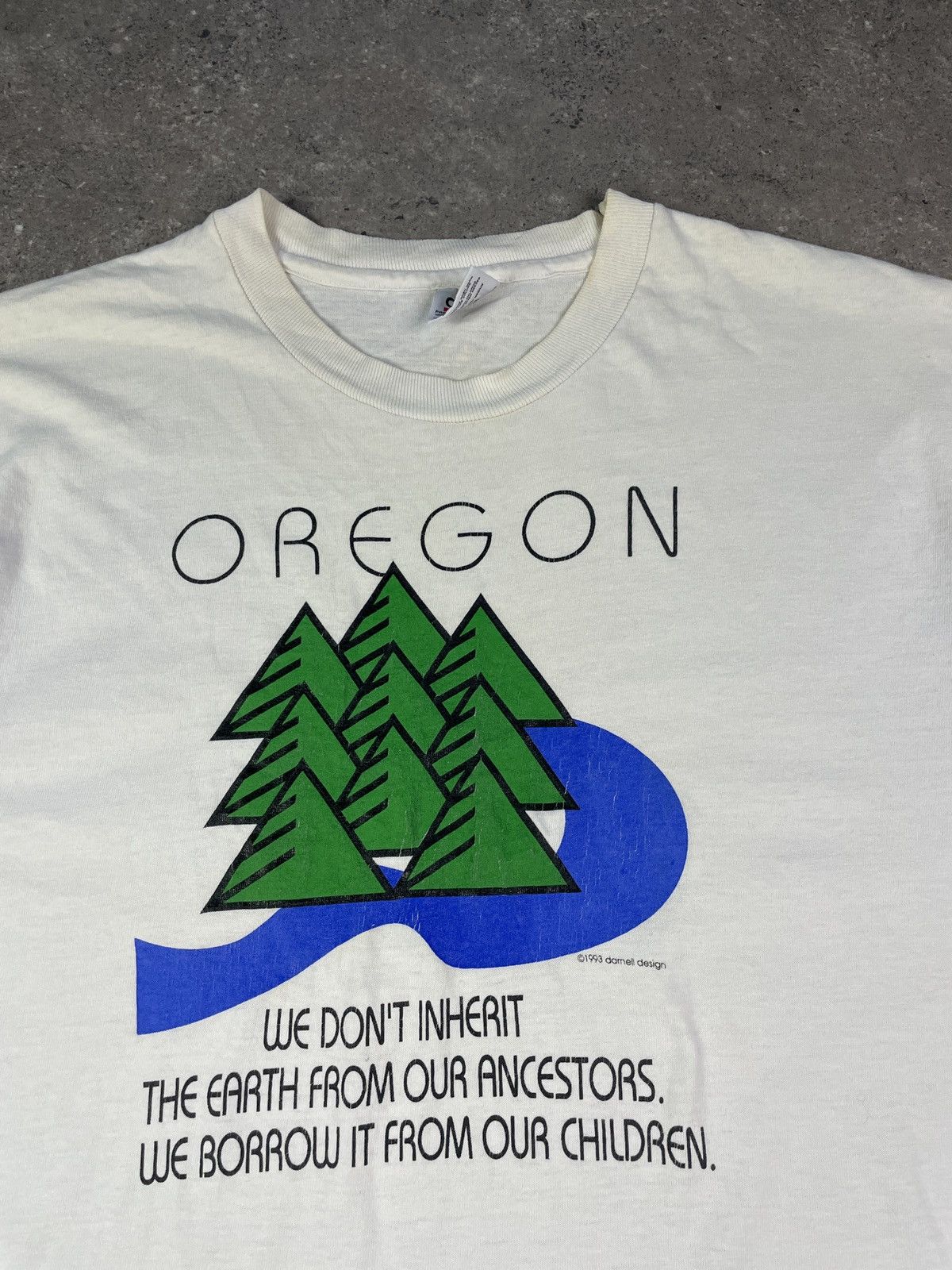 Vintage Vintage 1993 Oregon river tree 90s T Shirt Size US L / EU 52-54 / 3 - 2 Thumbnail