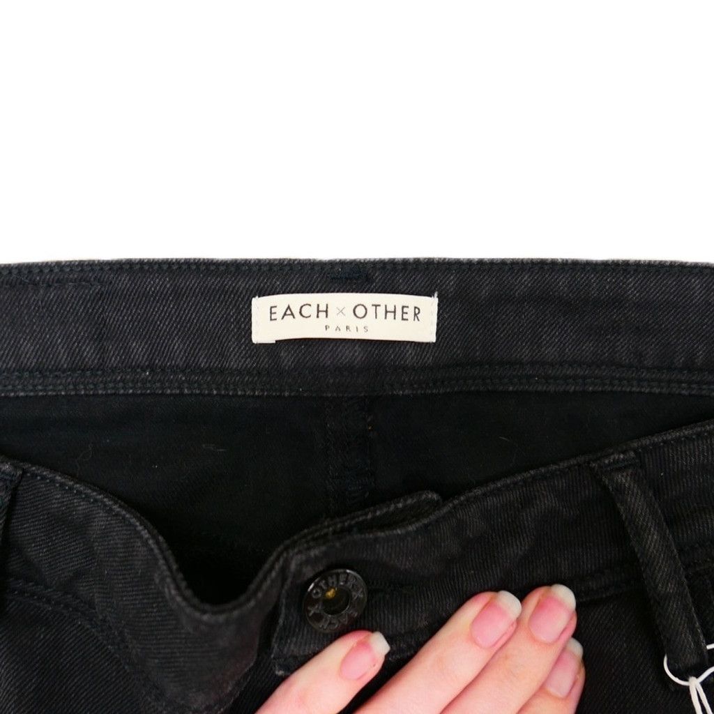 EACH x OTHER Each x Other Pleat Moto Jeans in Black Size 28" / US 6 / IT 42 - 7 Thumbnail