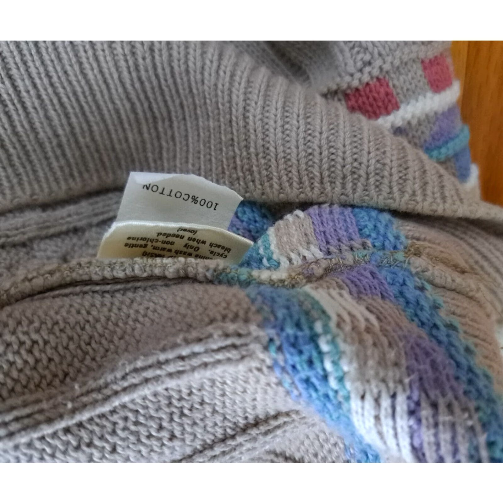 Pendleton Pendleton Sweater Shirt Pullover Crew Neck L Multicolor USA Made Striped Cable-Knit Knit Cotton Men Size US L / EU 52-54 / 3 - 7 Thumbnail