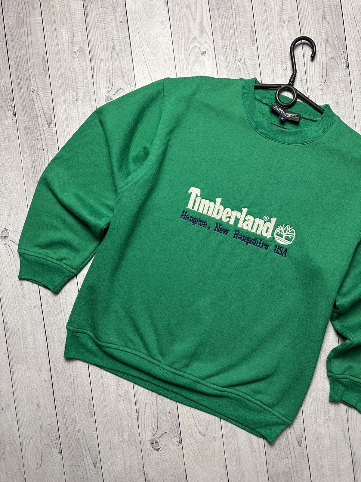 Timberland × Vintage Vintage Timberland green sweatshirt size M big logo rare Size US M / EU 48-50 / 2 - 2 Thumbnail