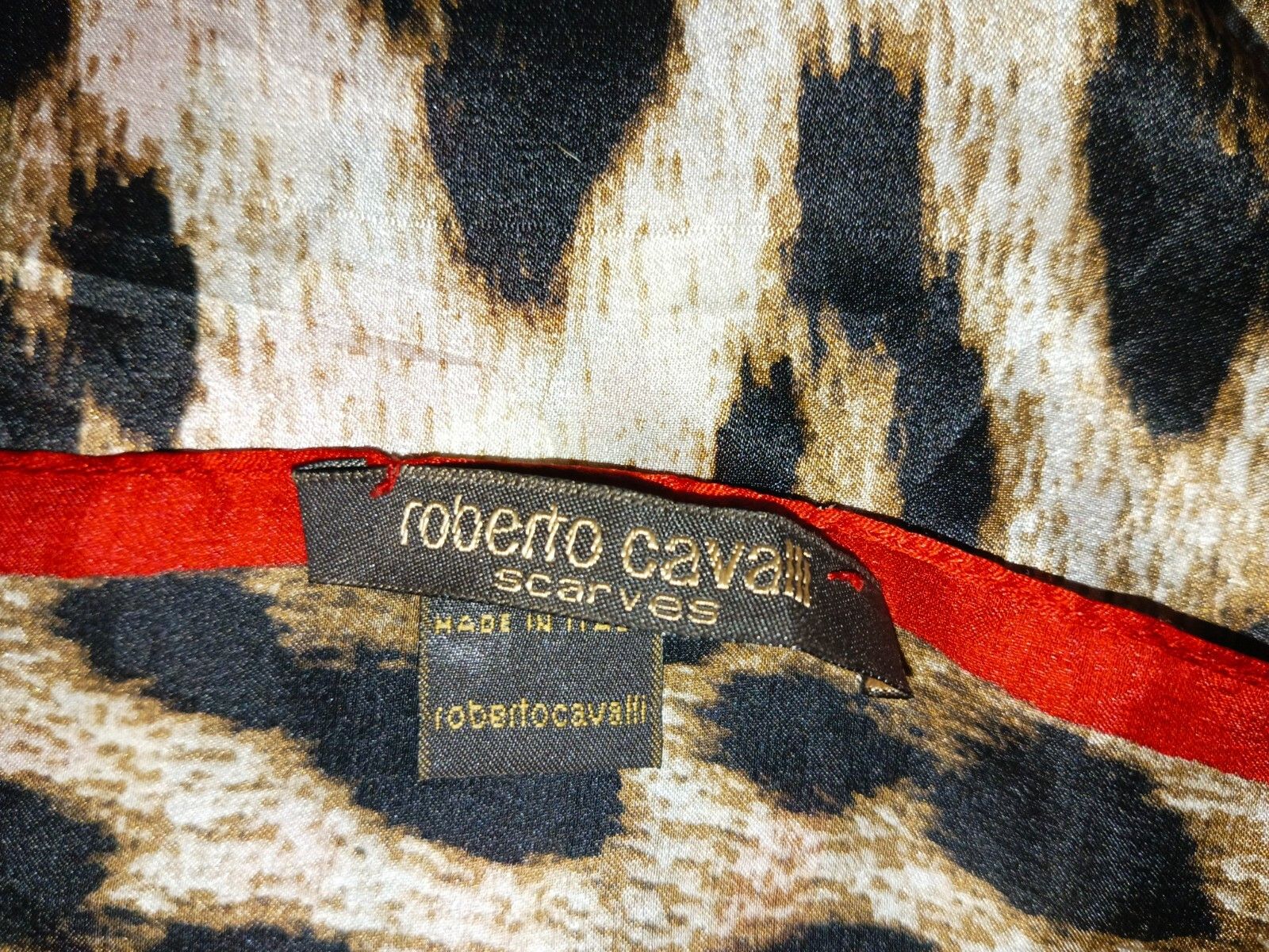 Roberto Cavalli ROBERTO CAVALLI Italy Leopard Animal Spots Silk Scarf Shawl Size ONE SIZE - 5 Thumbnail