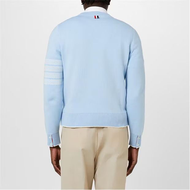 Thom Browne o1g2r1mq0724 Crew Neck Sweaters in Light Blue Size US L / EU 52-54 / 3 - 4 Thumbnail