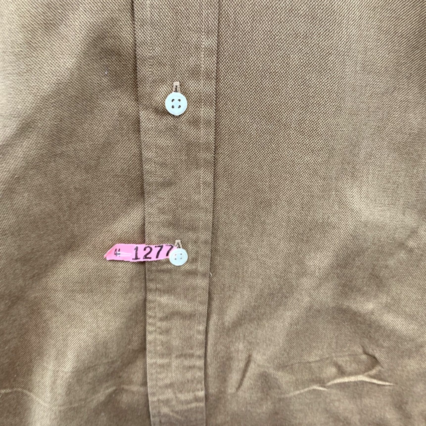 Ralph Lauren VINTAGE Ralph Lauren Button-Up Shirt Men 2XL Brown Blake Two Ply Cotton Herringbone Size US XXL / EU 58 / 5 - 7 Thumbnail