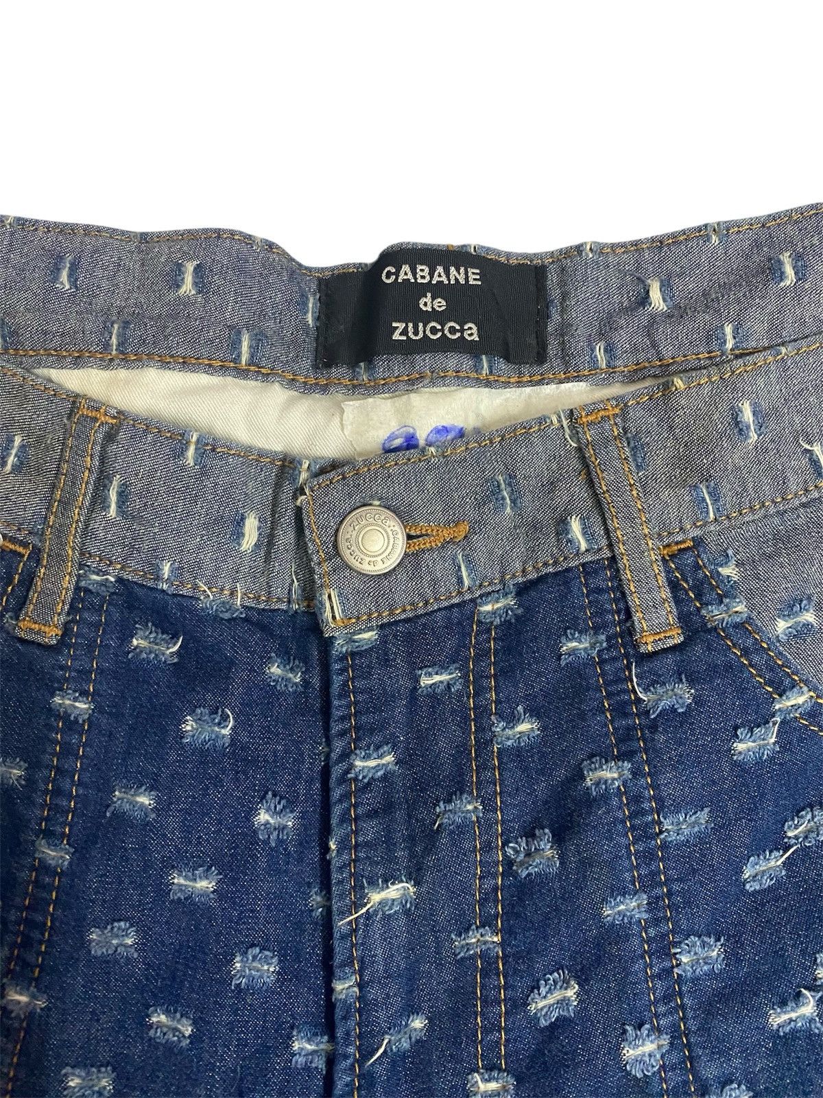 CABANE de ZUCCa Cabane de Zucca Distressed Patchwork Denim Jeans Size US 34 / EU 50 - 3 Thumbnail