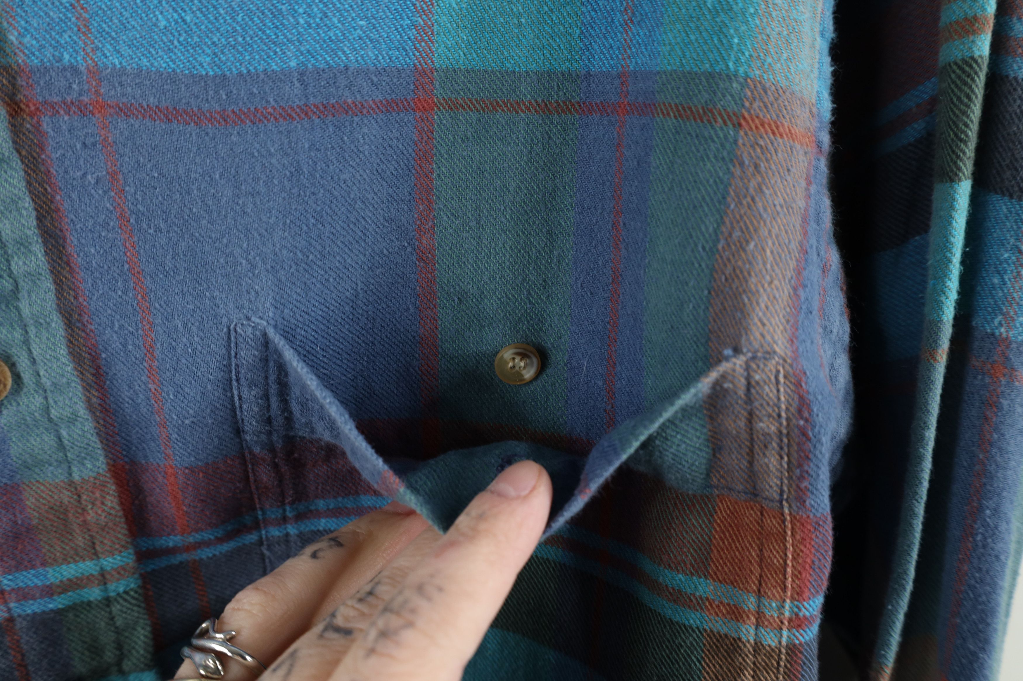 Vintage Vintage 90s Streetwear Rainbow Flannel Button Down Shirt Size US M / EU 48-50 / 2 - 5 Thumbnail