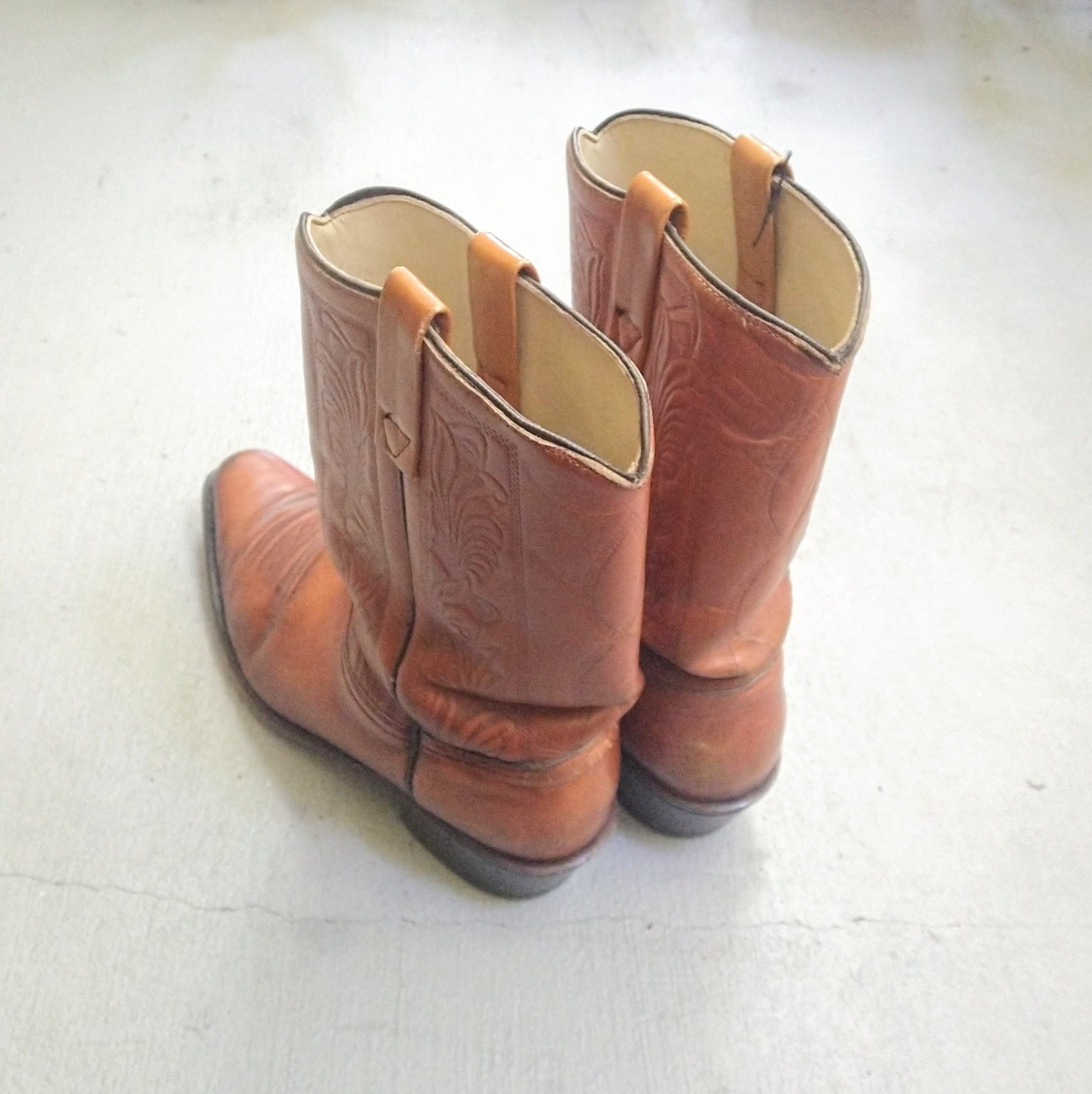 Genuine Leather Acme Cowboy Boots Size 9.5 Brown Leather Western Botas Size US 9.5 / EU 42-43 - 10 Thumbnail