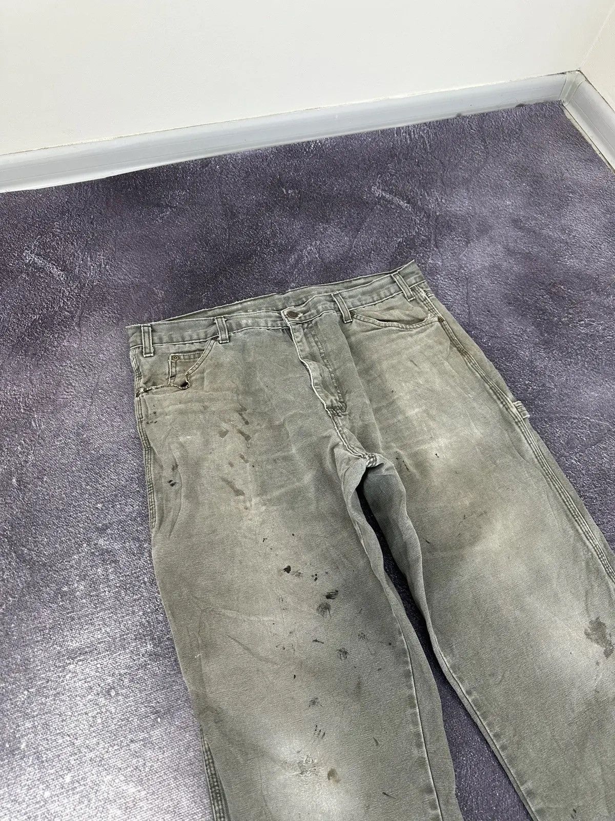 Dickies × Vintage Vintage Dickies USA Olive Hype Work Skate Baggy Pants Size US 38 / EU 54 - 7 Thumbnail