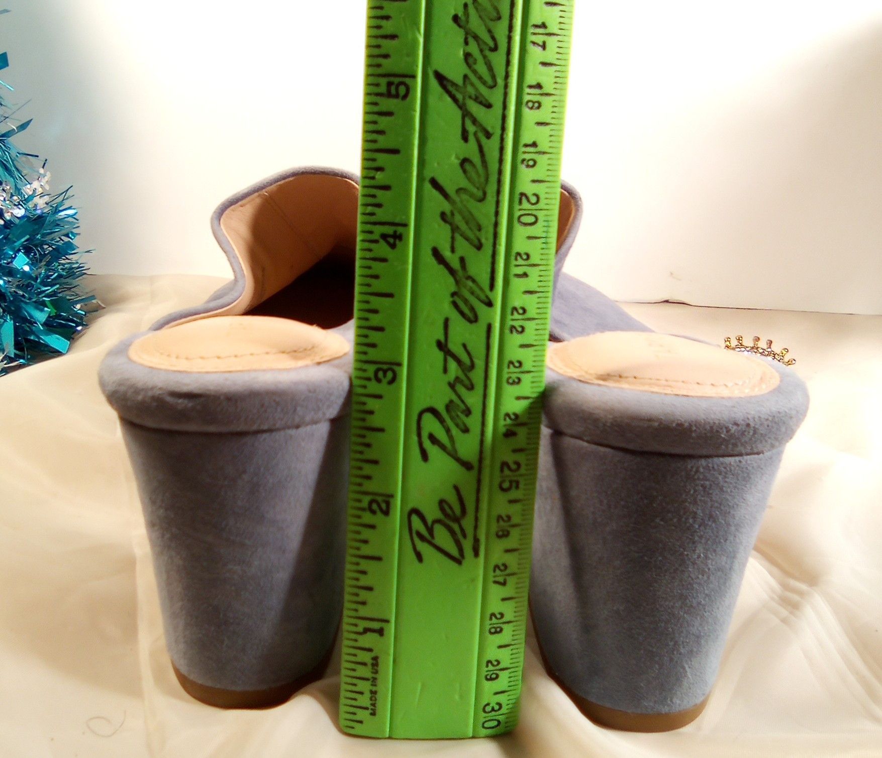 Other TARYN ROSE LIGHT BLUE SUEDE LEATHER SLIDER CASUAL SANDAL 9M Size US 9 / IT 39 - 5 Thumbnail