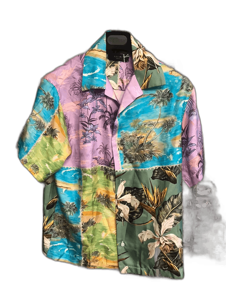 Amiri AMIRI Short Sleeve Silk Vacation Shirt Size US M / EU 48-50 / 2 - 1 Thumbnail