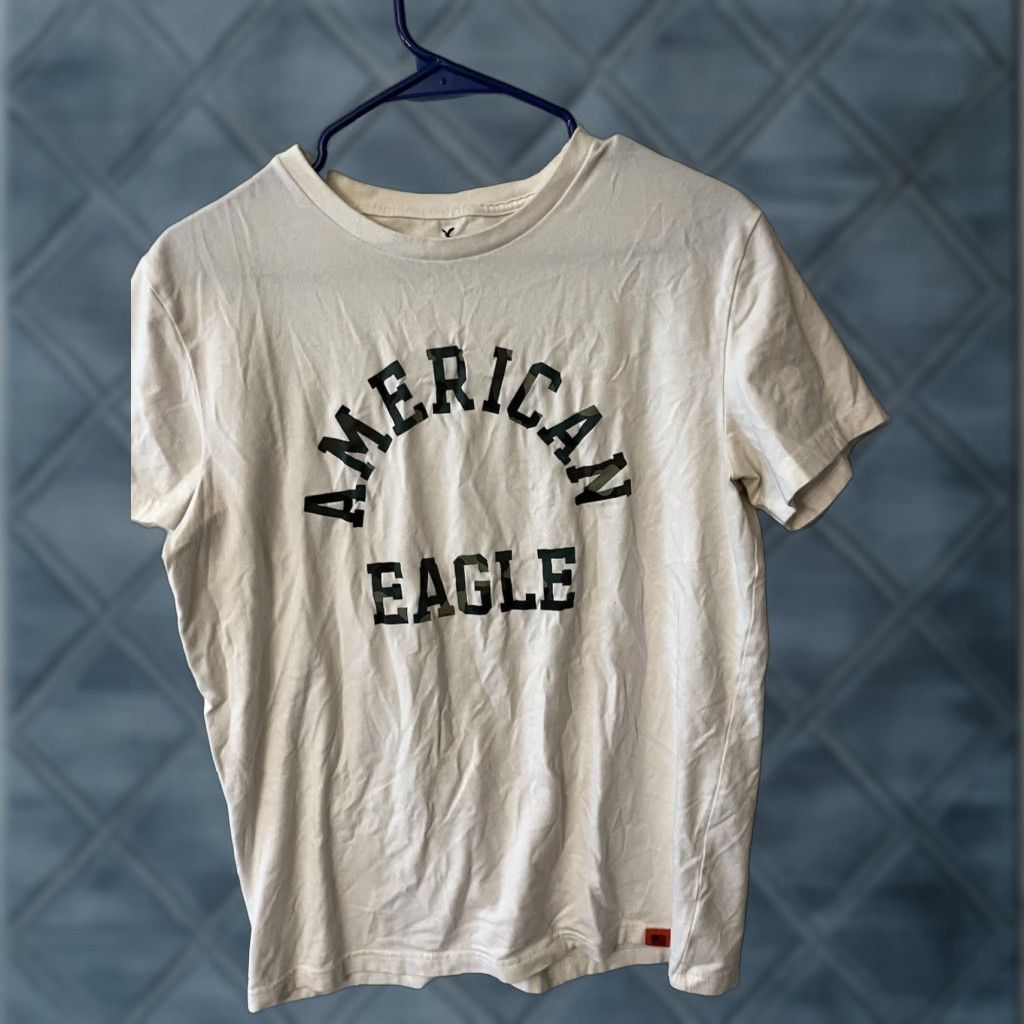American Eagle Outfitters VINTAGE American Eagle AE Mens Short Sleeve White Graphic T-Shirt Size Medium Size US M / EU 48-50 / 2 - 1 Thumbnail