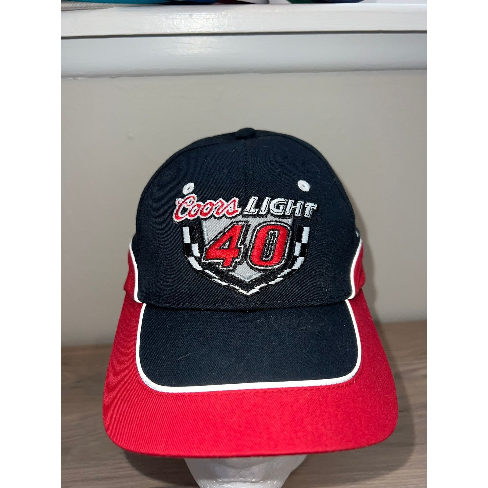 NASCAR Vintage Nascar Coors Light #40 Racing Black Hat Headwear VTG Size ONE SIZE - 2 Thumbnail