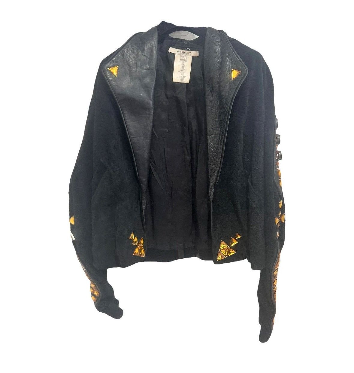 Givenchy runway suede embellished jacket vinyage