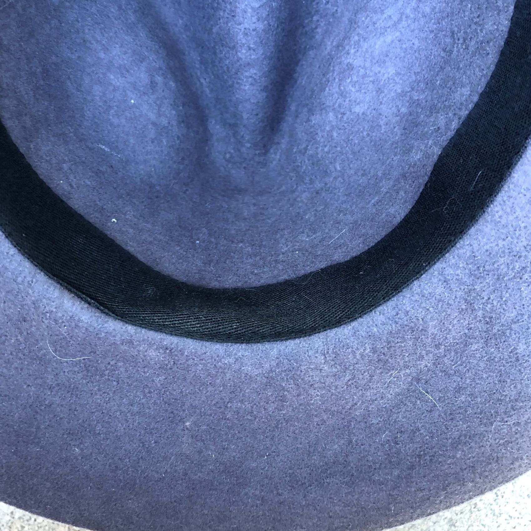 FELT NINAKURU Wool Felt Wide Brim Fedora Hat Gray Blue Women's One Size Ojai Cap Size ONE SIZE - 6 Thumbnail