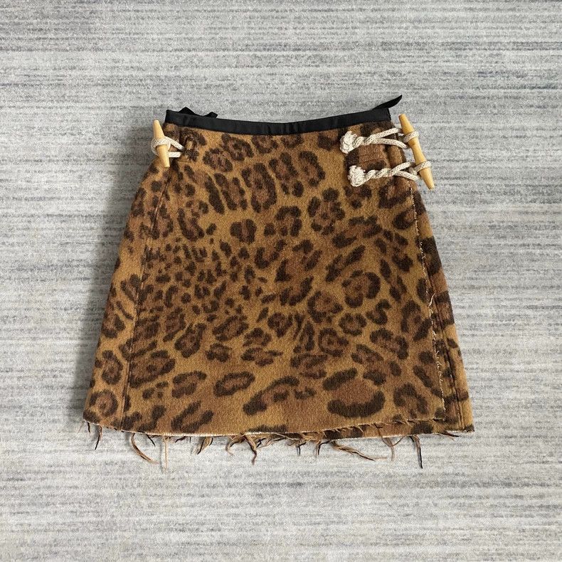Needles Needles Vintage Leopard Print Mini Skirt - dmc Size US 27 - 1 Thumbnail