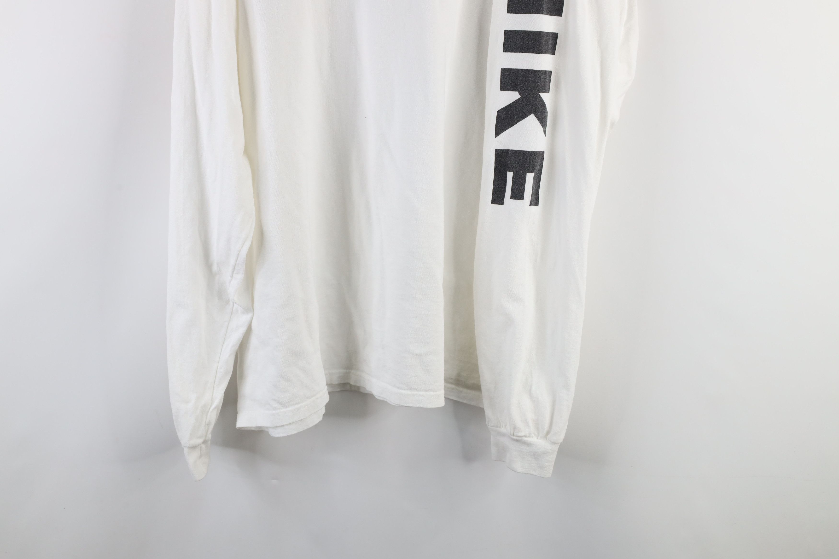 Nike × Vintage Vintage 90s Nike Travis Scott Big Swoosh Long Sleeve T-Shirt Size US XXL / EU 58 / 5 - 3 Thumbnail