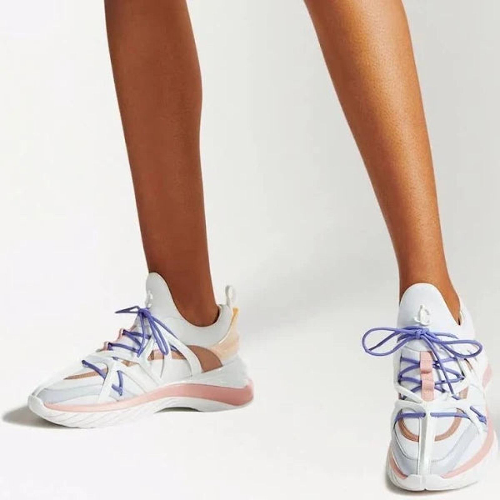 Jimmy Choo Jimmy Choo Cosmos Sneaker WhiteBallet Pink Mix US6.5/Euro 37 Size US 6.5 / IT 36.5 - 6 Thumbnail