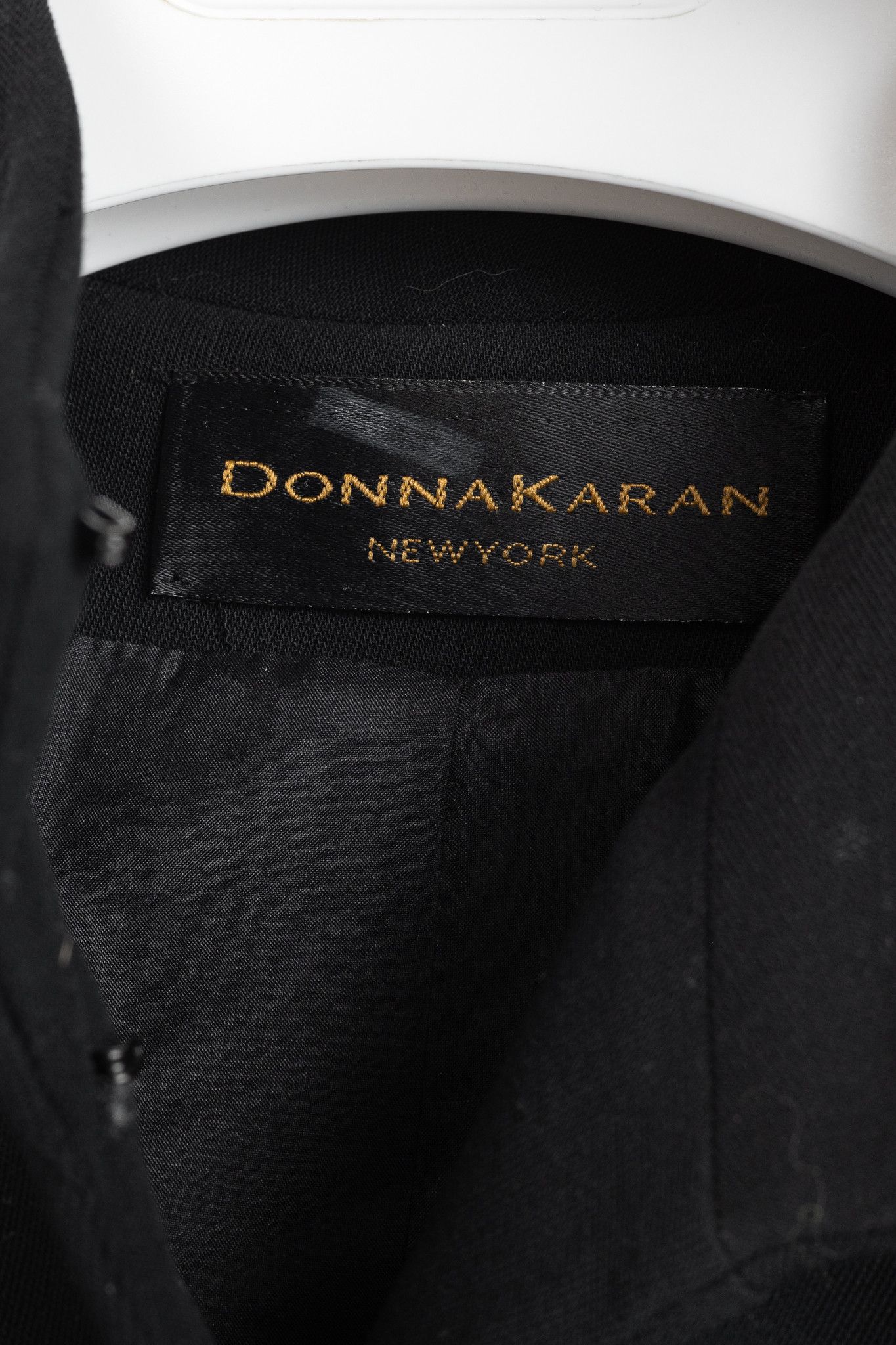Donna Karan Donna Karan New York Black Wool-Crepe Wrap Blazer Size XS / US 0-2 / IT 36-38 - 4 Thumbnail