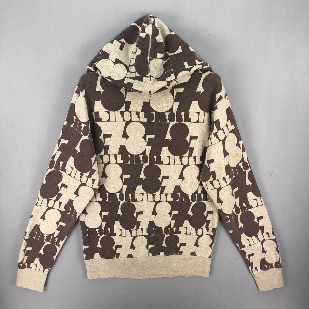 Diesel Vintage Diesel Monogram Fullprint Sweatshirt Hoodie Size US M / EU 48-50 / 2 - 4 Thumbnail
