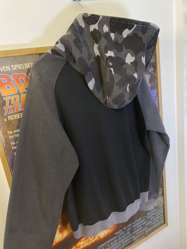 Bape 00s Bape Crazy Split Style Monochrome Camo Full Zip Hoodie Size US M / EU 48-50 / 2 - 3 Thumbnail