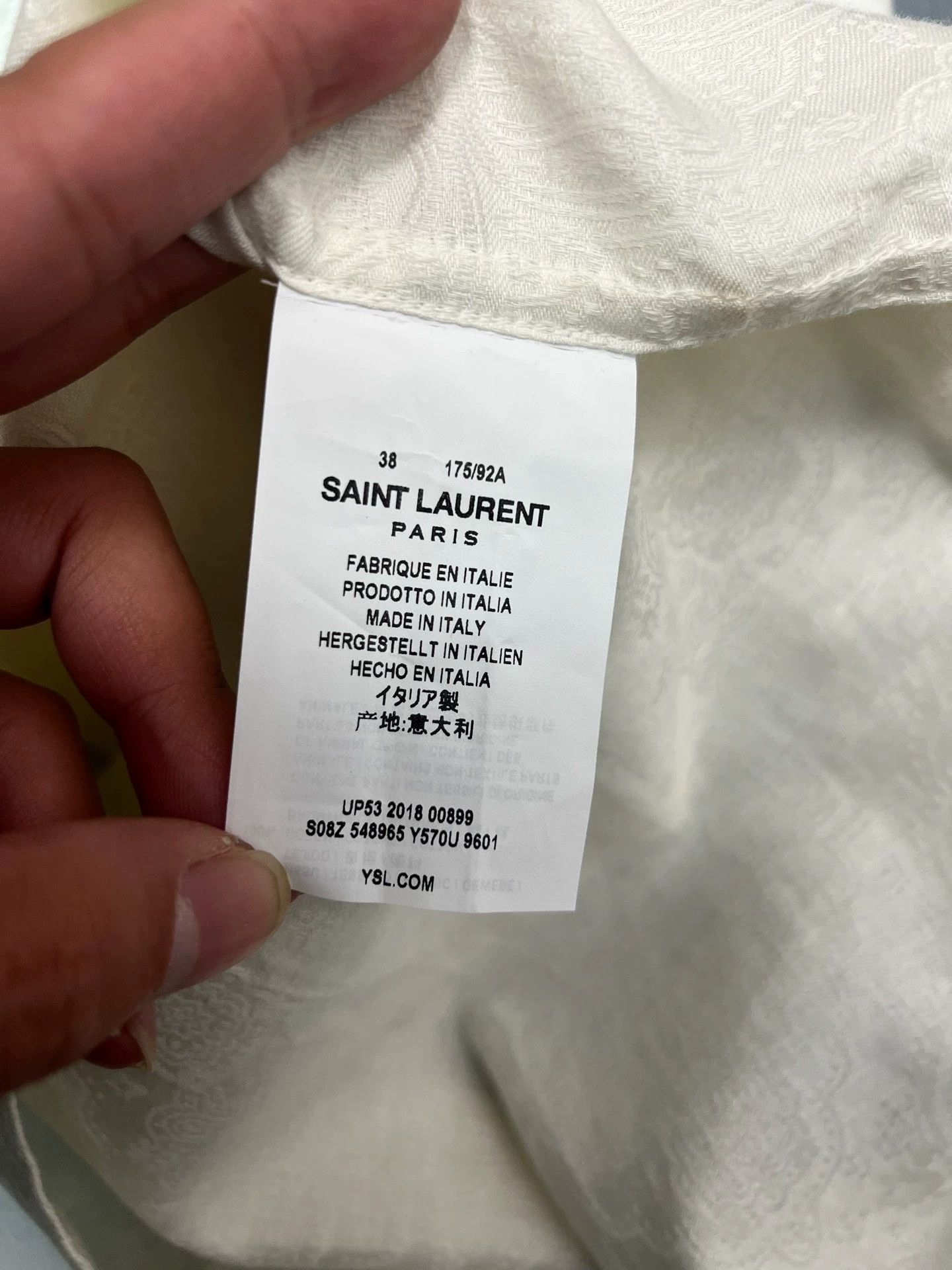Saint Laurent Paris Saint Laurent SLP carved embroidery, short-sleeved shirt Size M / US 6-8 / IT 42-44 - 4 Thumbnail