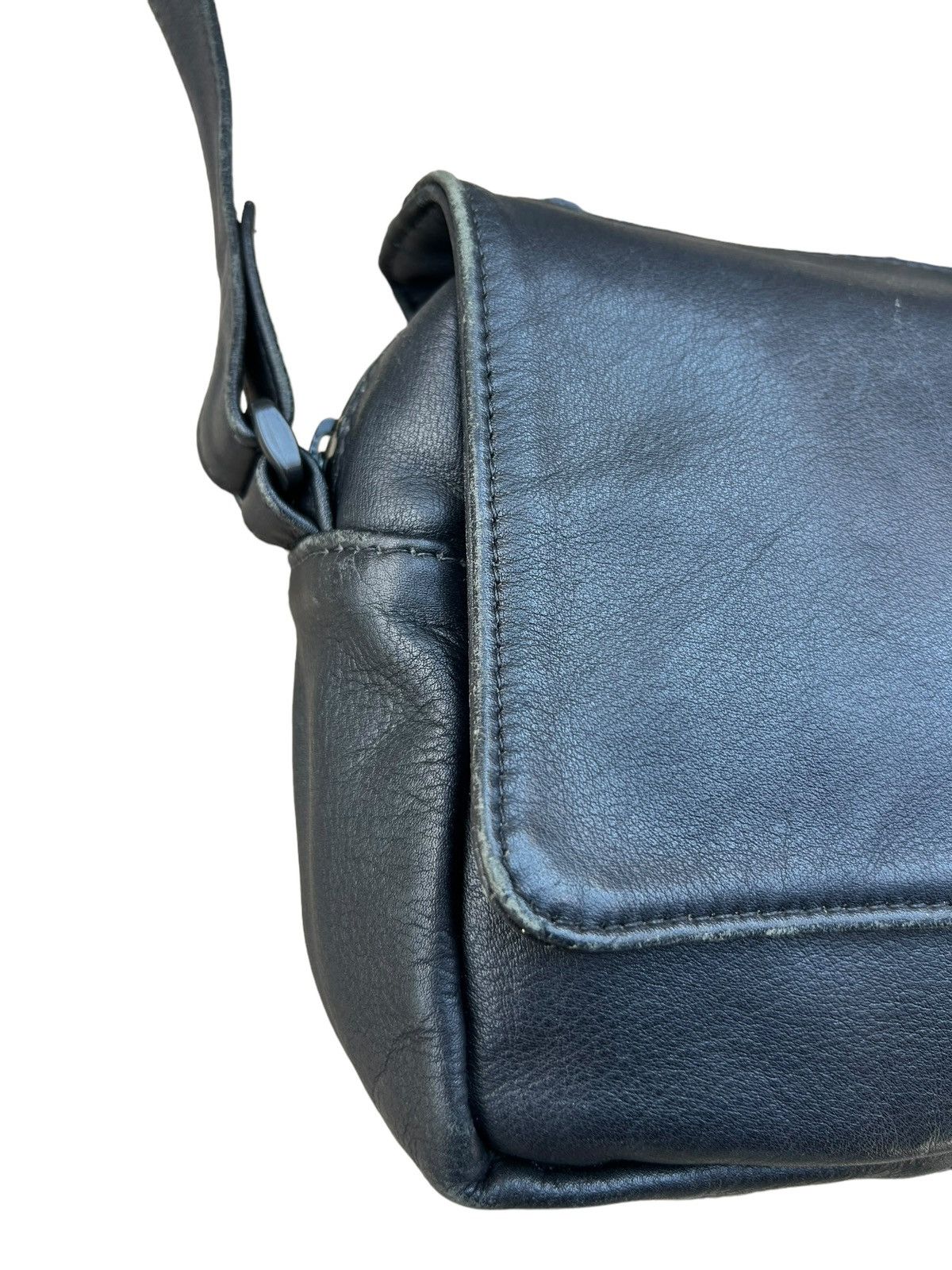 Leather Vintage AmeriBag Usa Patina Black Leather Bag Size ONE SIZE - 3 Thumbnail