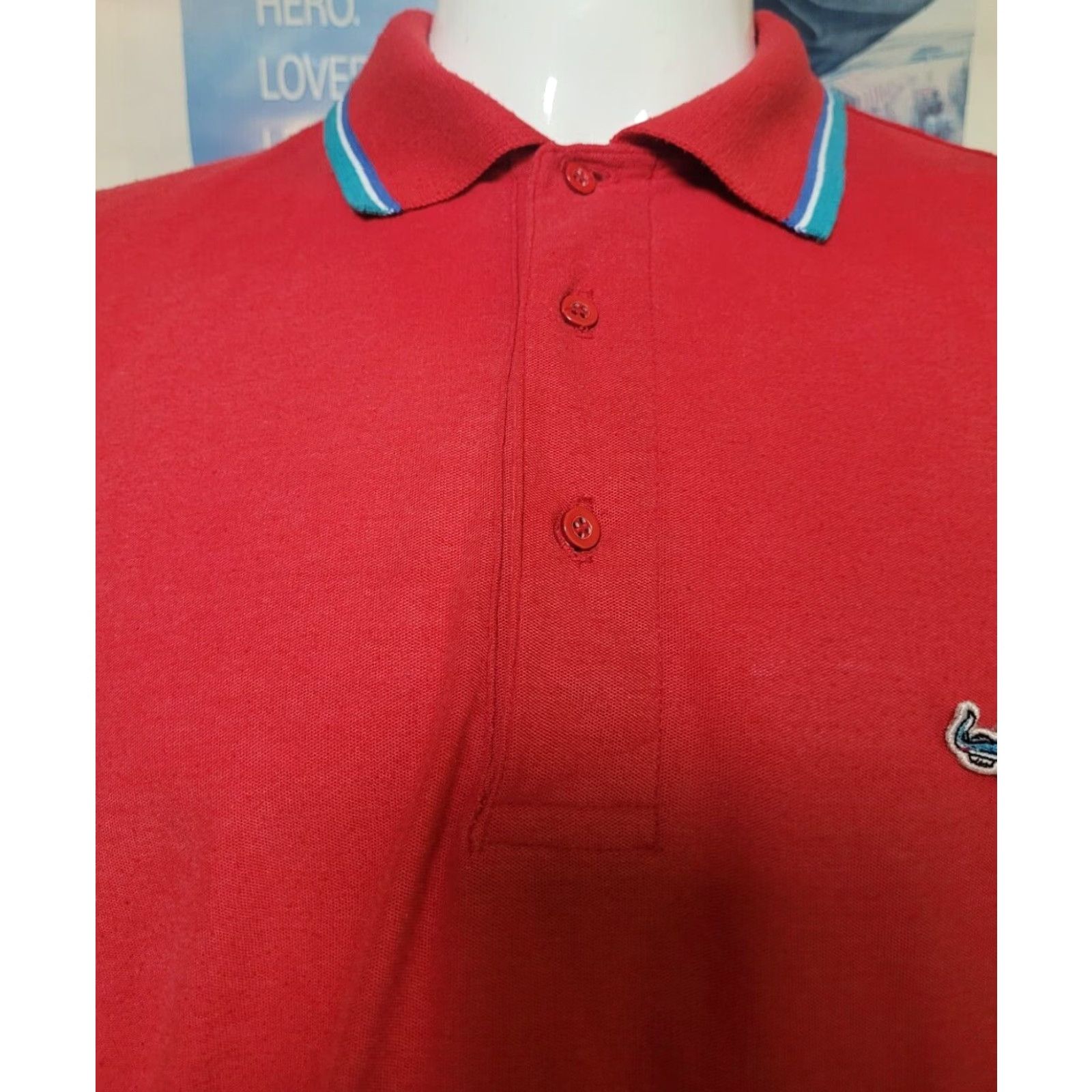 Baracuta VINTAGE Baracuta Polo Shirt XL Red Men Polo 70s Fish Golf Shirt Size US XL / EU 56 / 4 - 3 Thumbnail