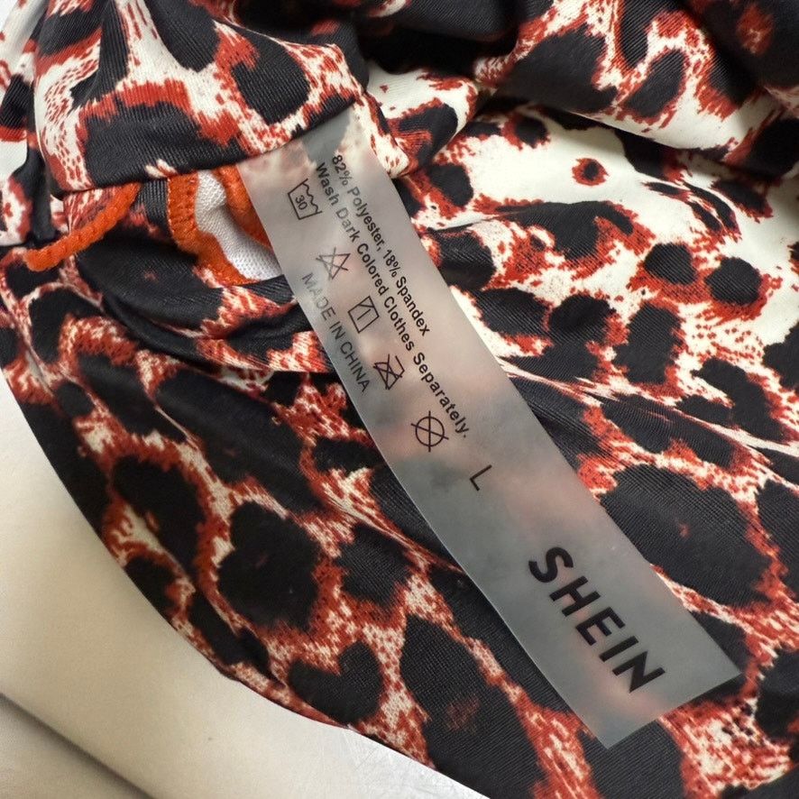 Shein Shein Bikini Top Bathing Suit Leopard Print Large Never Worn Size ONE SIZE - 4 Thumbnail