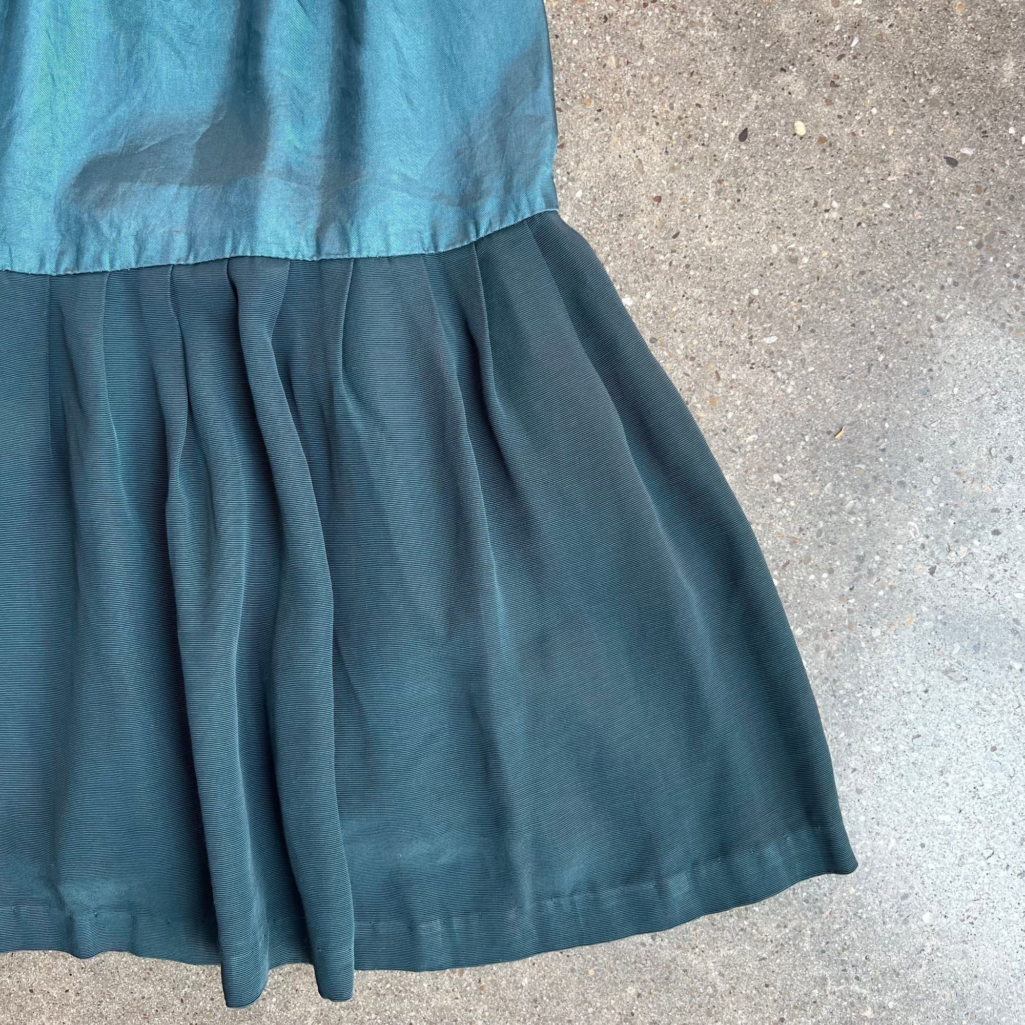 Vintage Vintage Emerald Pleated Skirt Size 32" / US 10 / IT 46 - 4 Thumbnail
