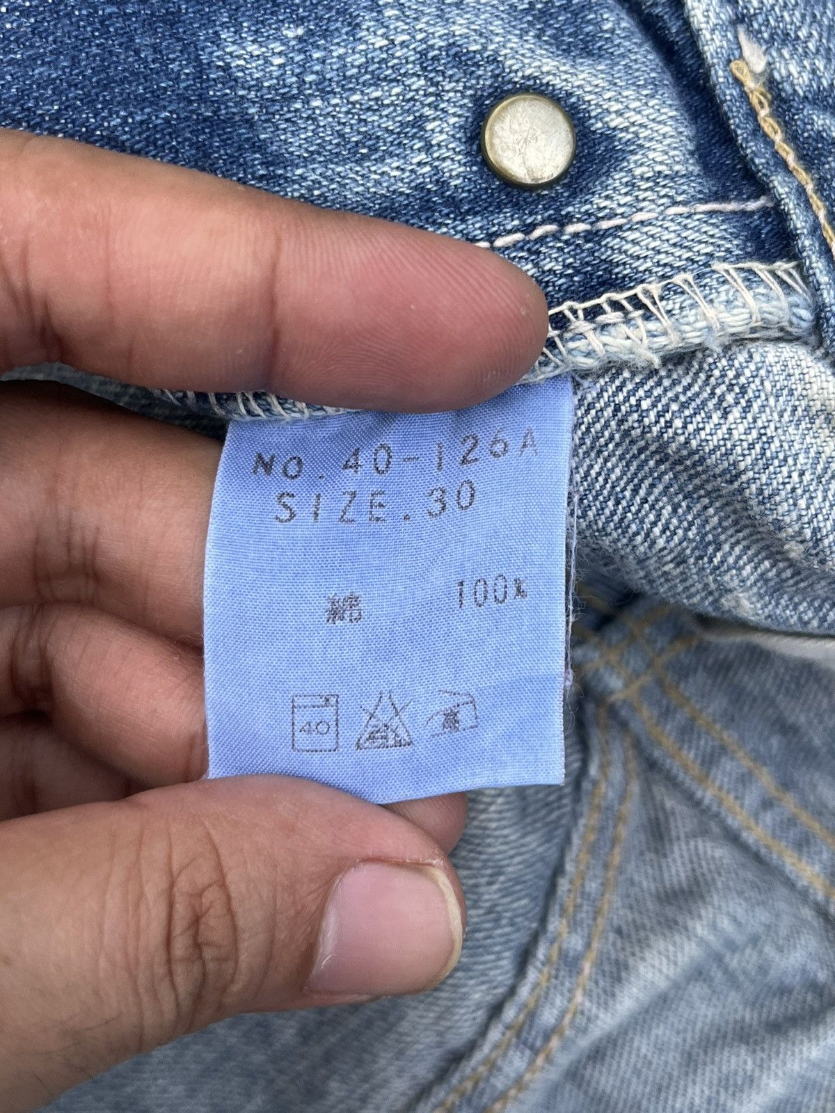 Eternal × Japanese Brand × Spellbound Vintage Japanese Brand Spellbound Light Blue Buttonfly Jeans Size US 32 / EU 48 - 11 Thumbnail