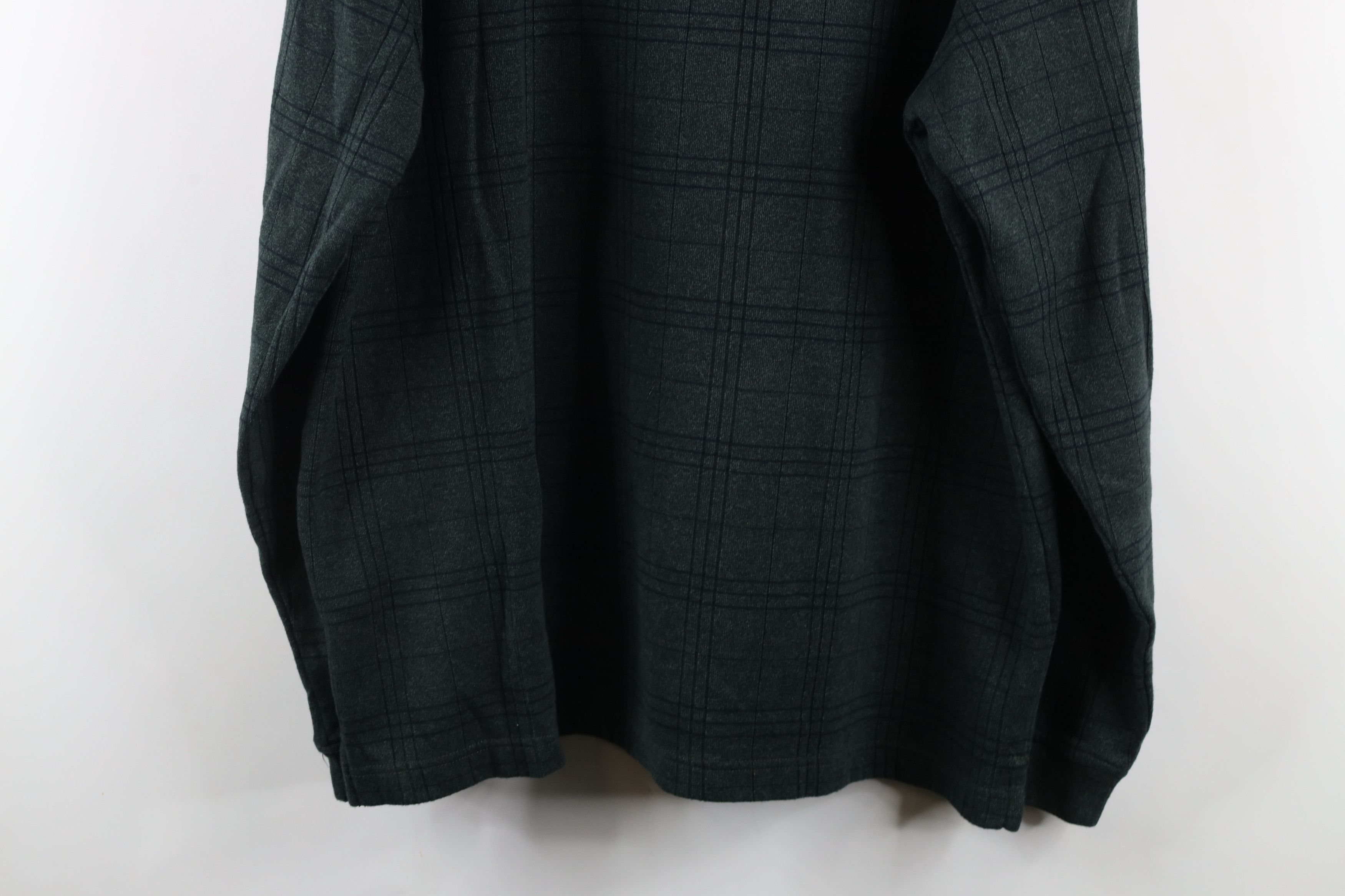 Vintage Vintage 90s Streetwear Heavyweight Long Sleeve Polo Green Size US XL / EU 56 / 4 - 9 Thumbnail
