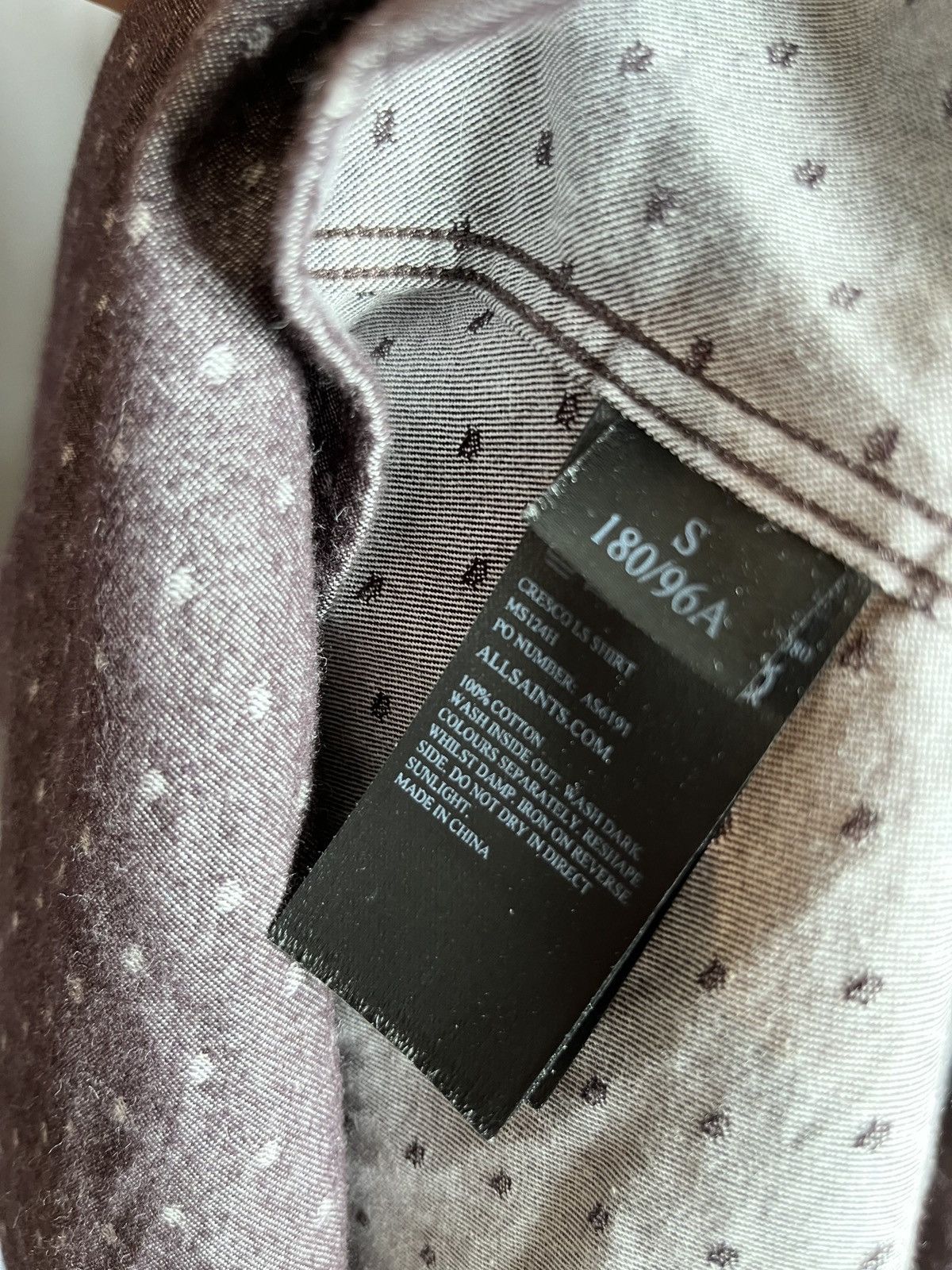 Allsaints × Japanese Brand All Saints cresco LS men brown Soft Cotton long sleeve shirt Size US S / EU 44-46 / 1 - 6 Thumbnail