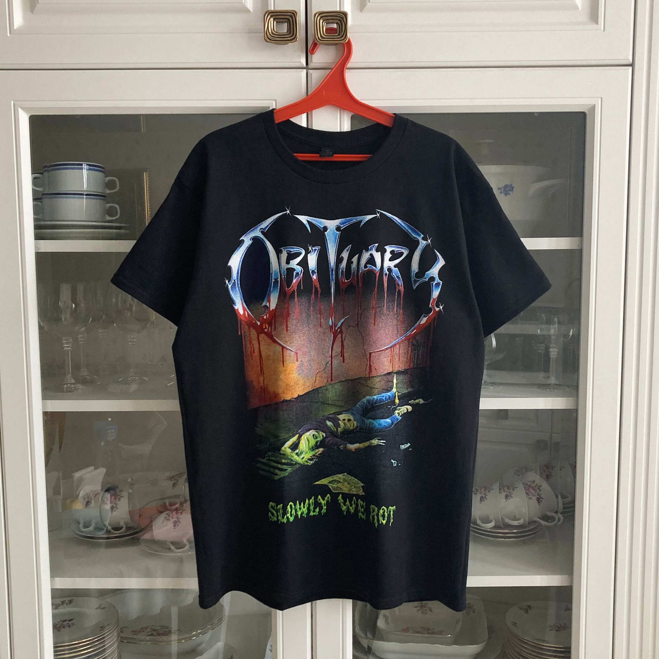 Band Tees T-shirt Obituary - Slowly we rot - death metal band Size US L / EU 52-54 / 3 - 1 Thumbnail
