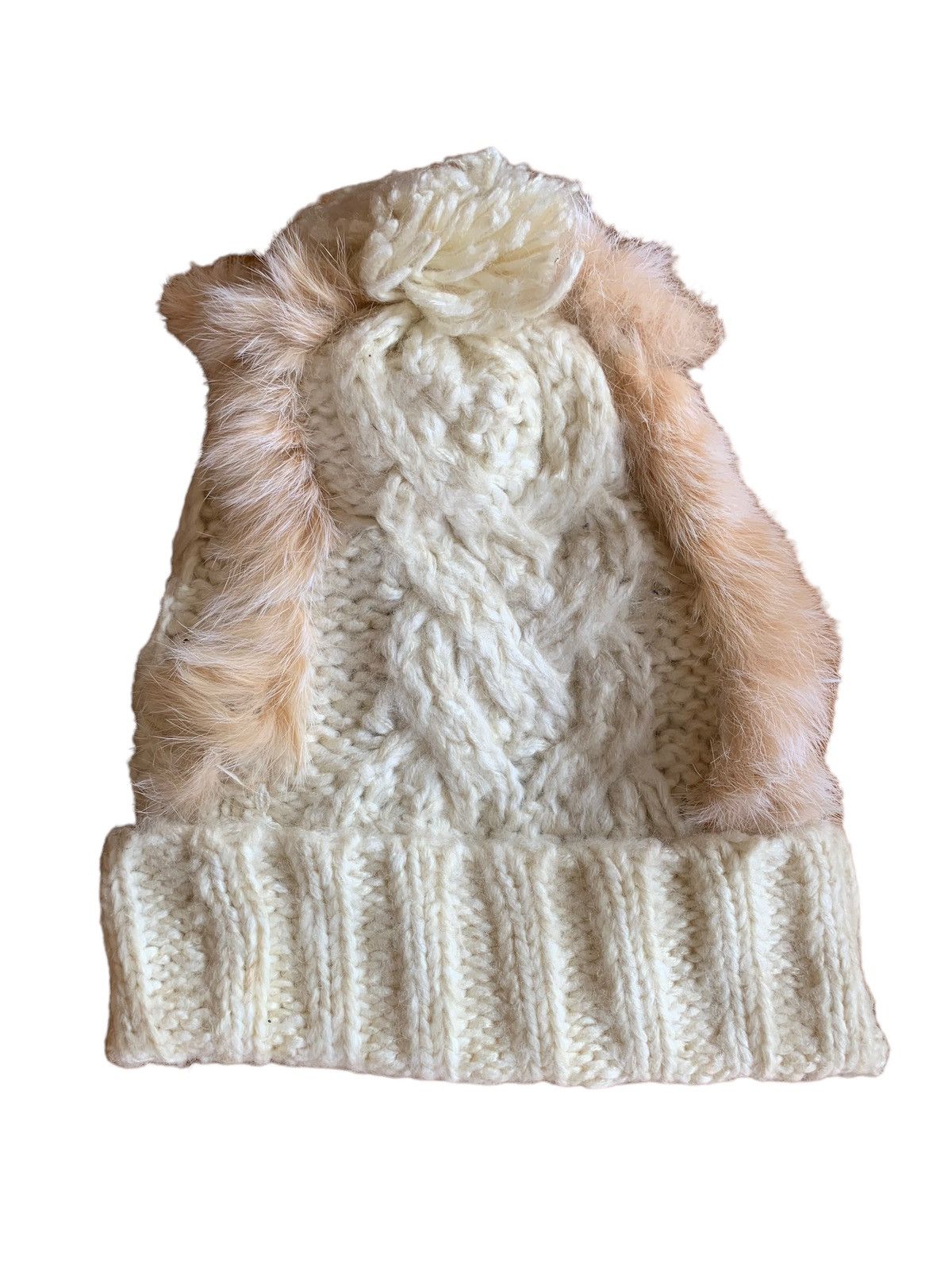 14th Addiction × Hysteric Glamour × Japanese Brand Punk Bondage Mohawk Style Mohair Fur Knitted Beanie Hat Size ONE SIZE - 5 Thumbnail