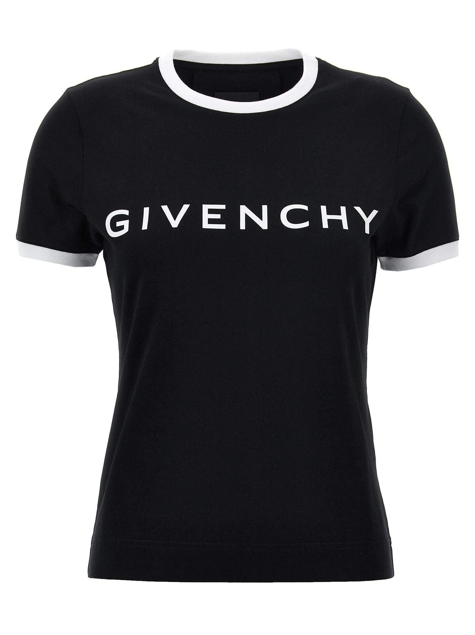 Givenchy o1srvl11e1124 Cropped T-Shirt in White/Red | Grailed
